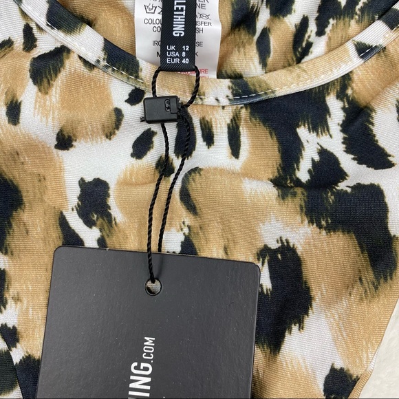 NWT Pretty Little Thing White Animal Bikini Bottoms - Picture 8 of 9